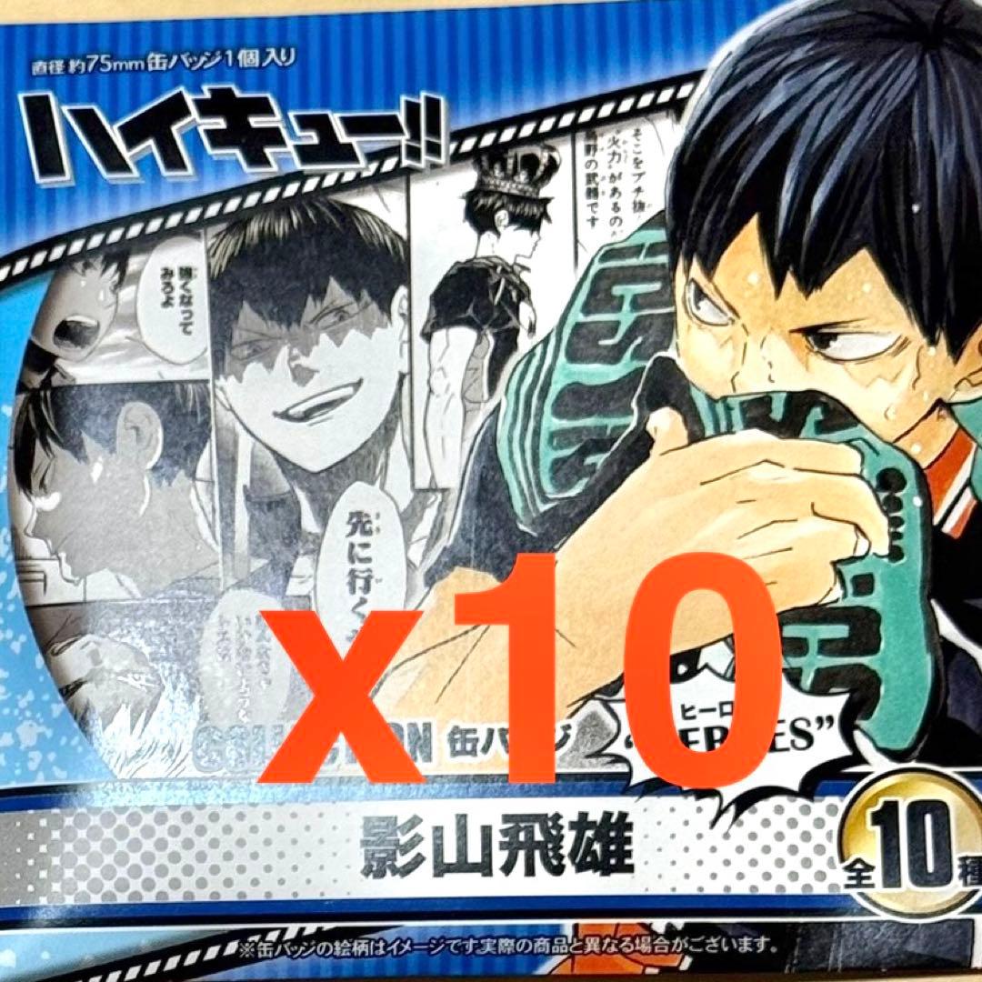ハイキュー!! 影山飛雄 HEORES 缶バッジ 10個セット