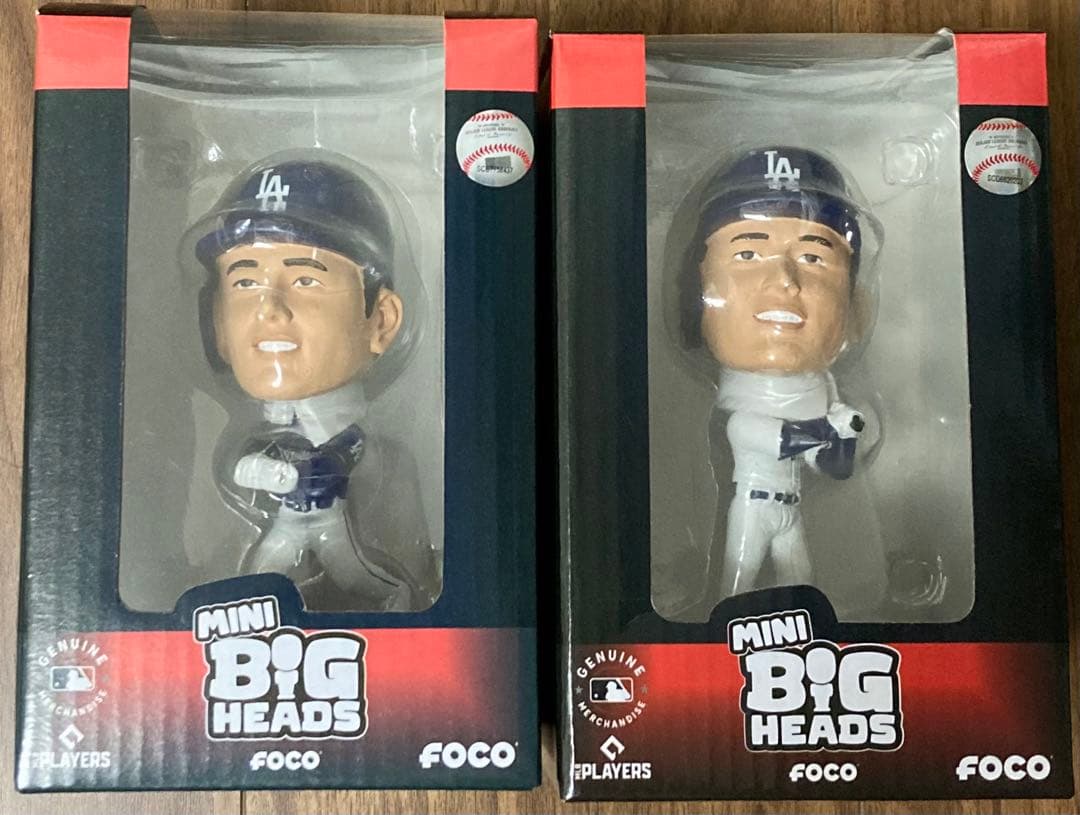 【新品未開封】 FOCO ドジャース 大谷翔平 ホーム・アウェイ ボブルヘッド MLB MLB×FOCO ドジャース 大谷翔平選手 ビッグヘッドボブル(9.5インチ