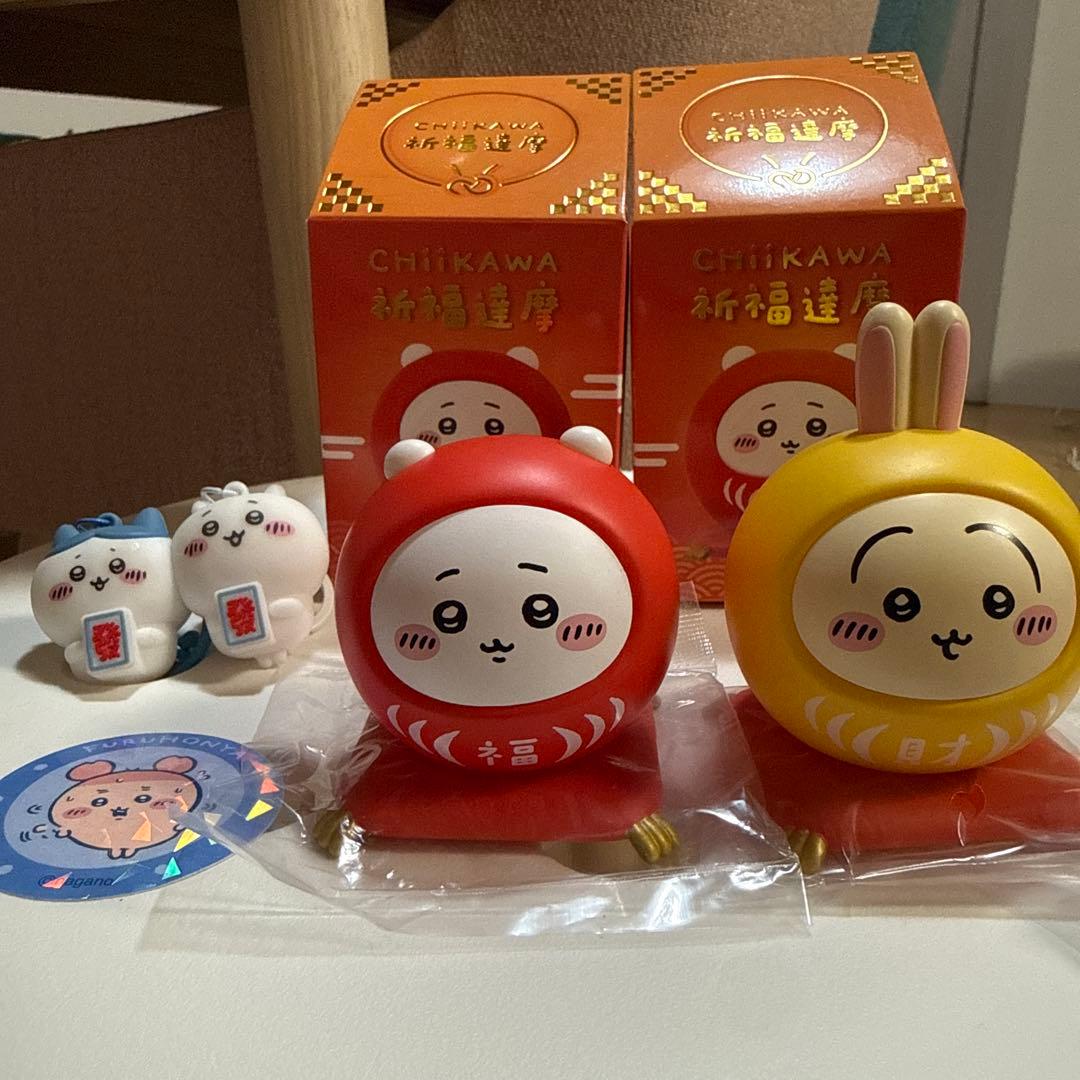 値下げ済み‼️2026台湾限定　祈福達磨　フィギュア　ちいかわ　うさぎ　おまけ付き