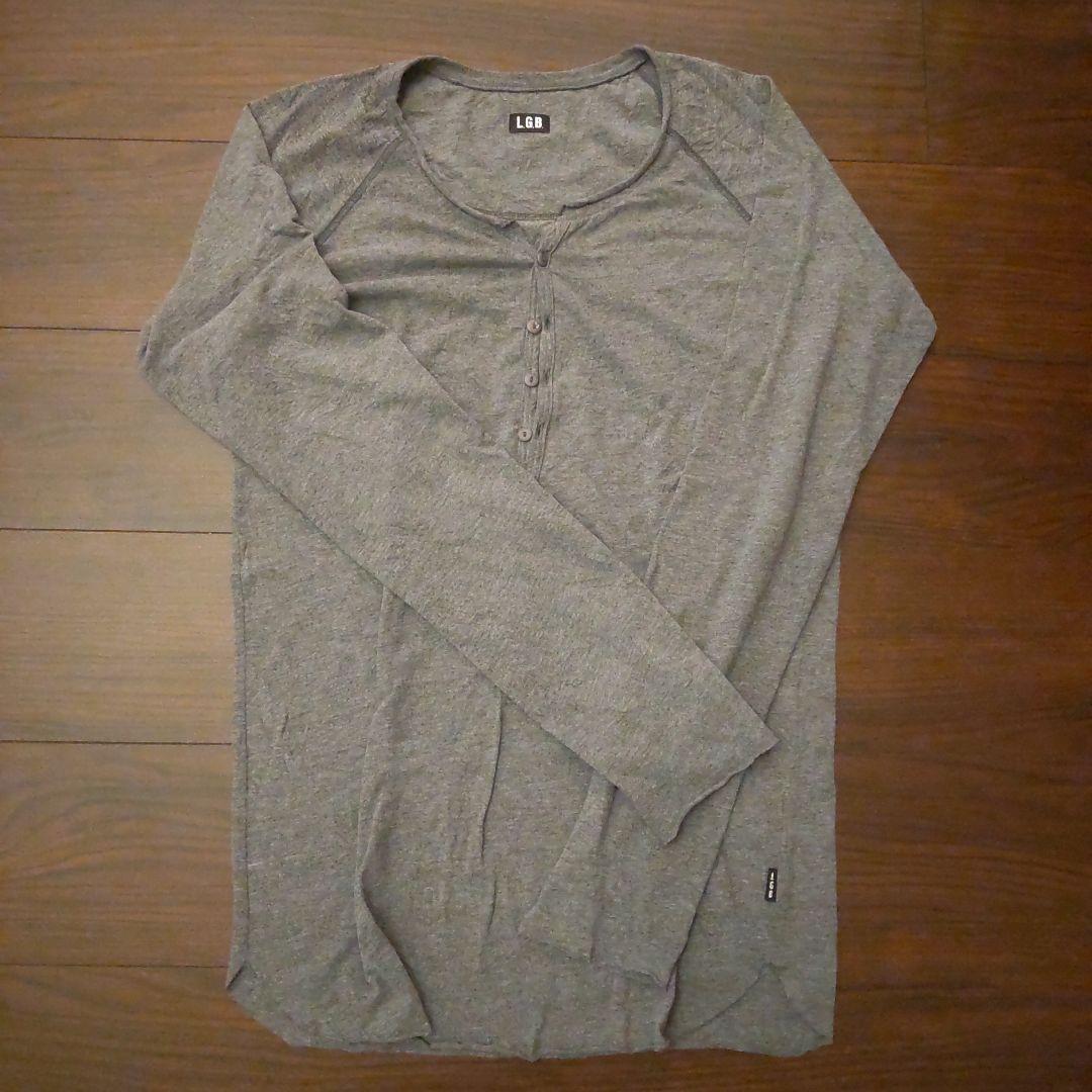 値下げしました。早い者勝ち!!LGB グレー 長袖シャツ ボタン付き