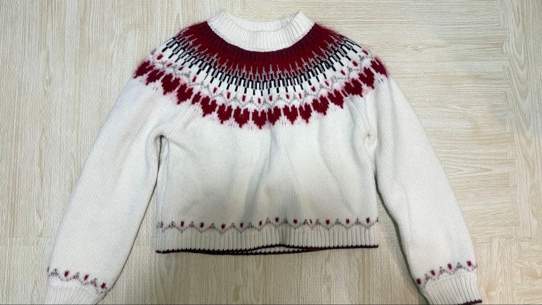 Her lip toHeart Fair Isle Knit Pullover赤 - メルカリ