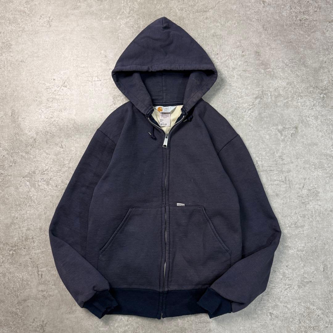 超希少■カーハート【M】80s USA製 ジップパーカー スウェット サーマル