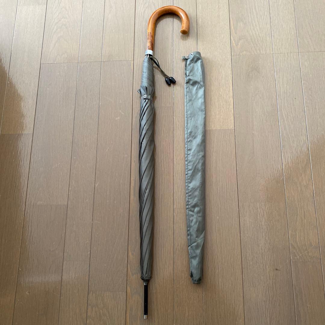 【皇室御用達】'80年代前原光榮商店 高級雨傘 中棒カーボン　モスグリーン