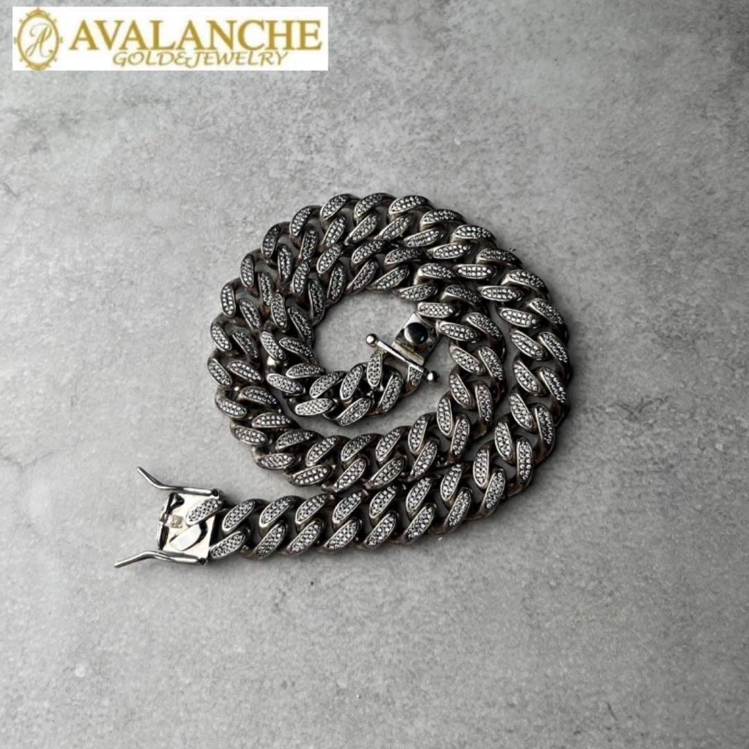 は*き様 AVALANCHE シルバー925 マイアミチェーン ネックレス 喜平 希少 超重厚 シルバー925 喜平ネックレス 極太 20mm マイアミ