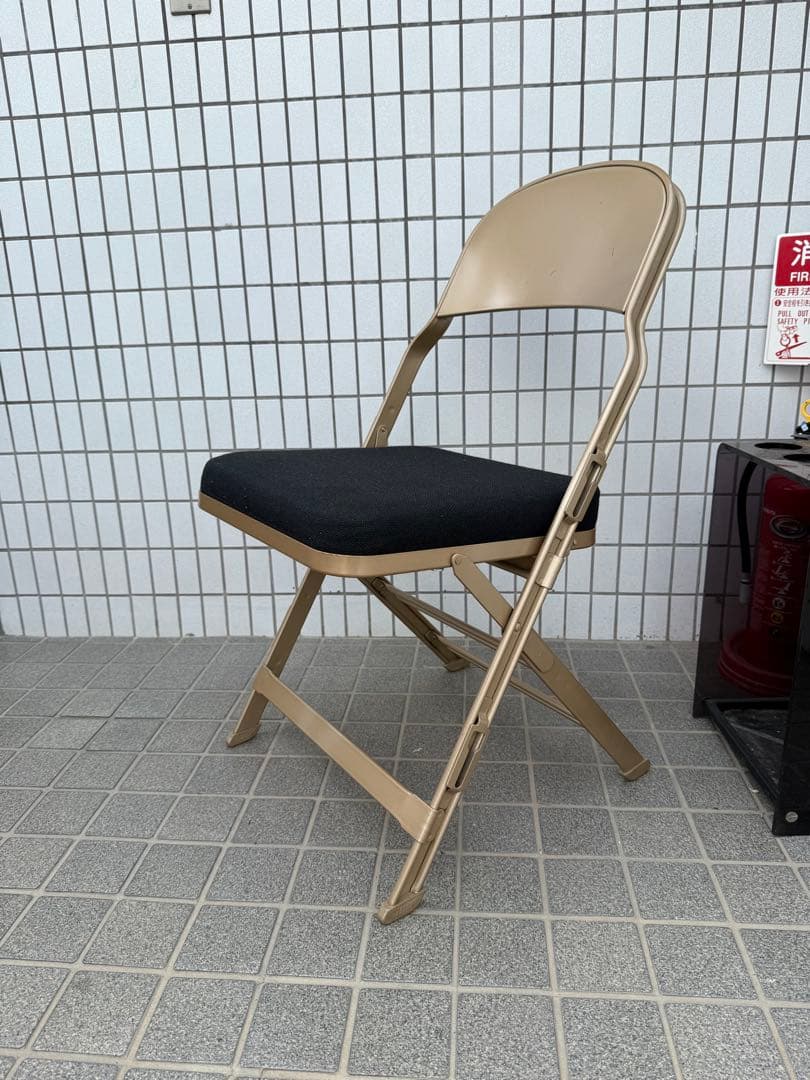 ② 【CLARIN 】フォールディングチェア 黒ゴールドP.F.S.購入