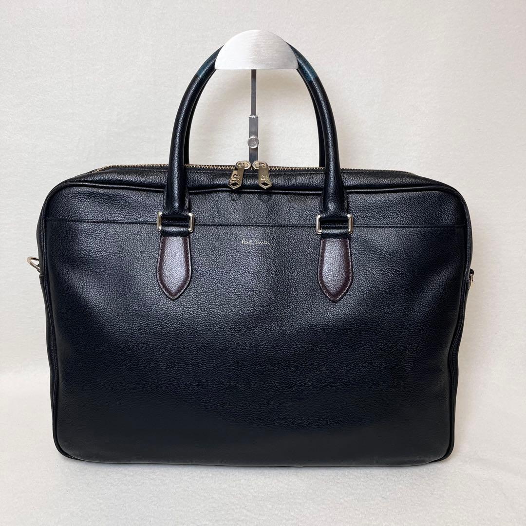 ポールスミス バイカラー ビジネスバッグ レザー A4収納 - メルカリ