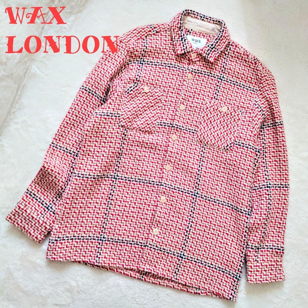 極美品 WAX LONDON ビートニークチェック WHオーバーシャツ L