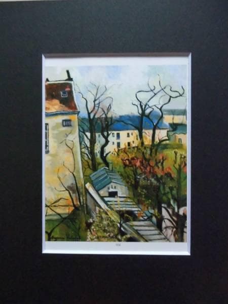 Valadon、RUE CORTOT、希少画集画、新品額装付