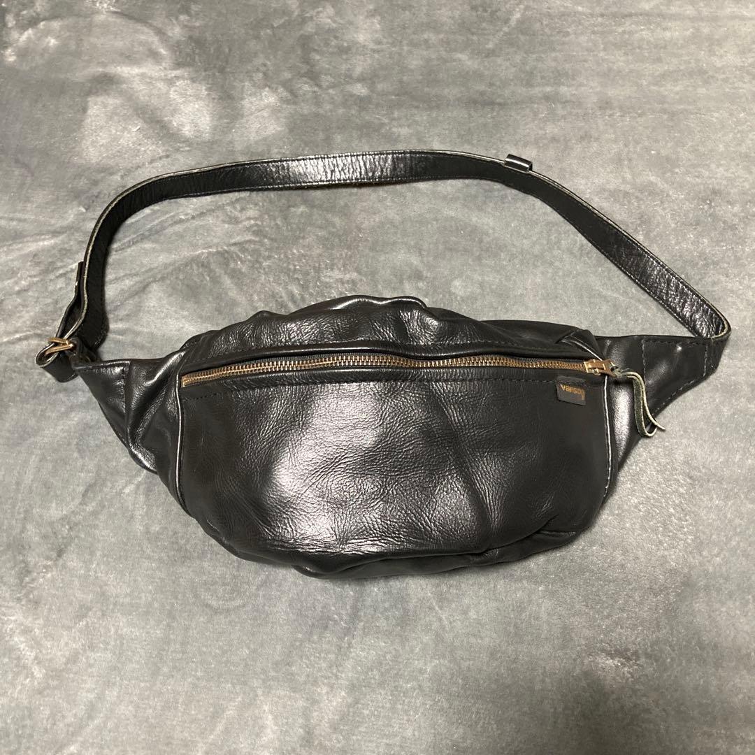 VANSON レザー ファニーパック ブラック 本革 ウエストバッグ