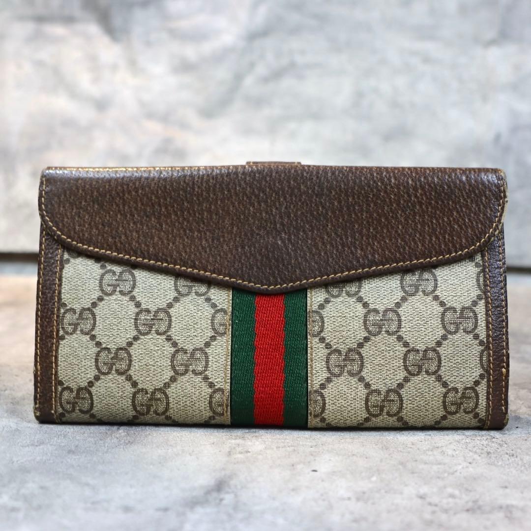 グッチ GG柄 シェリーライン 長財布 - メルカリ