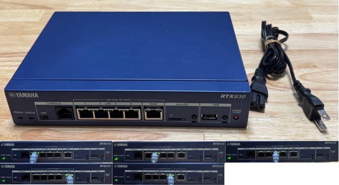 【動作確認済】YAMAHA RTX830ルーター（FW最新化済・IP設定可）