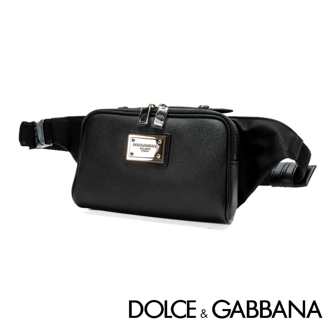 新品 DOLCE&GABBANA ウエストポーチ グレインドカーフスキンナイロン DOLCE&GABBANA（ドルチェ & ガッバーナ） 並行輸入 ウエストバッグ