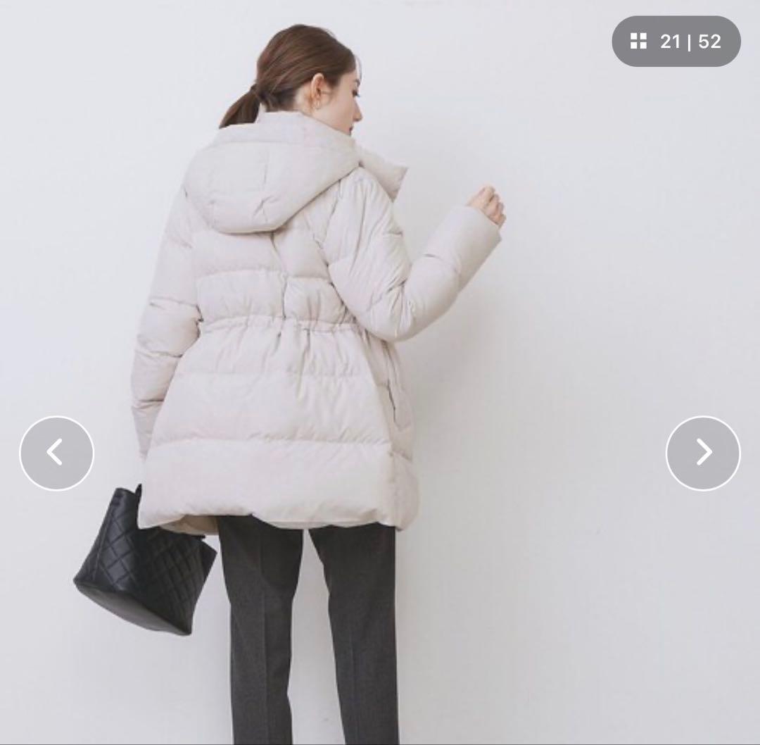 index インデックス KAWADAダウンドロストミドルコートL アイボリー