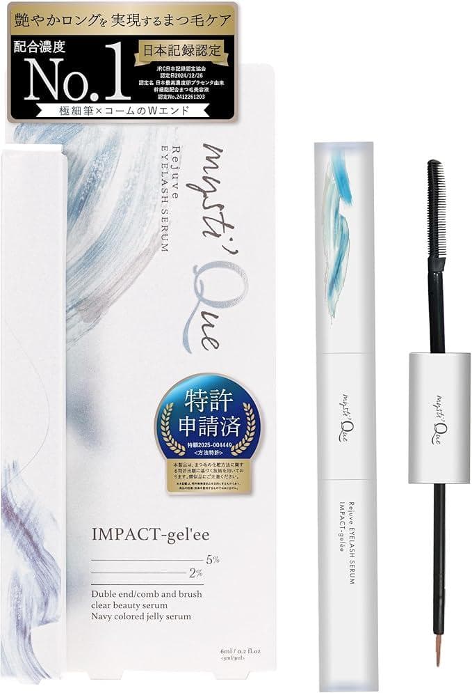 mysti'Ｑue　高濃度卵プラセンタ由来 まつ毛美容液 6mL　3本セット