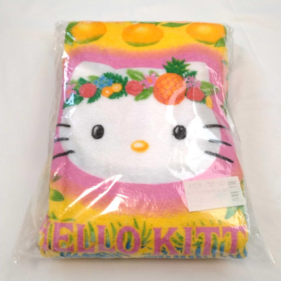 希少 2001年 ハローキティ ハイビスカス トロピカル フード付きタオル M