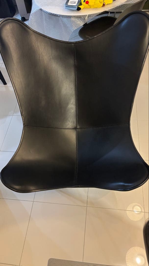 bkf バタフライチェア 黒 レザー