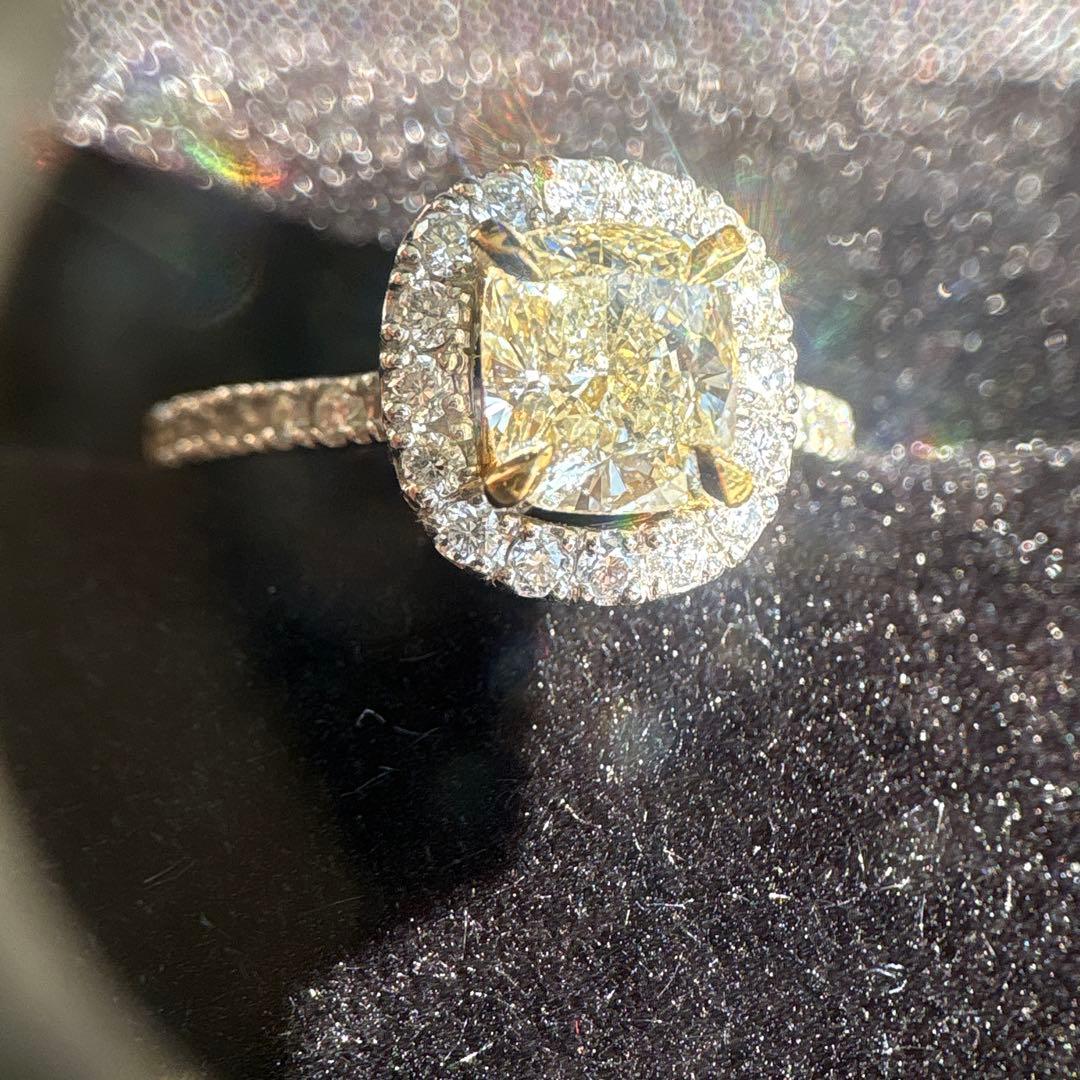 最終お値下げ⭐︎1ct up⭐︎天然ダイヤリング Pt900 k18