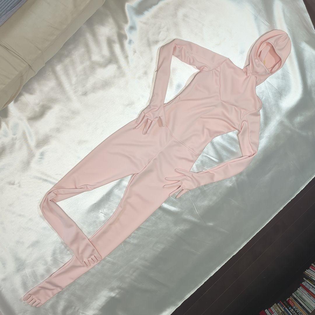 肌色全身タイツ 厚手 ゼンタイ着ぐるみショー 面下手袋5本指つま先付き