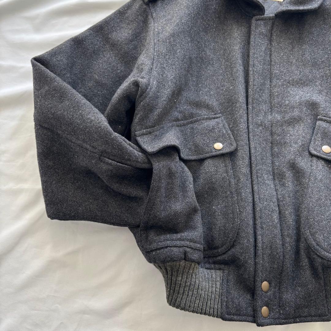 90's vintage ウールブルゾン グレー 短丈 アメカジ カジュアル - メルカリ