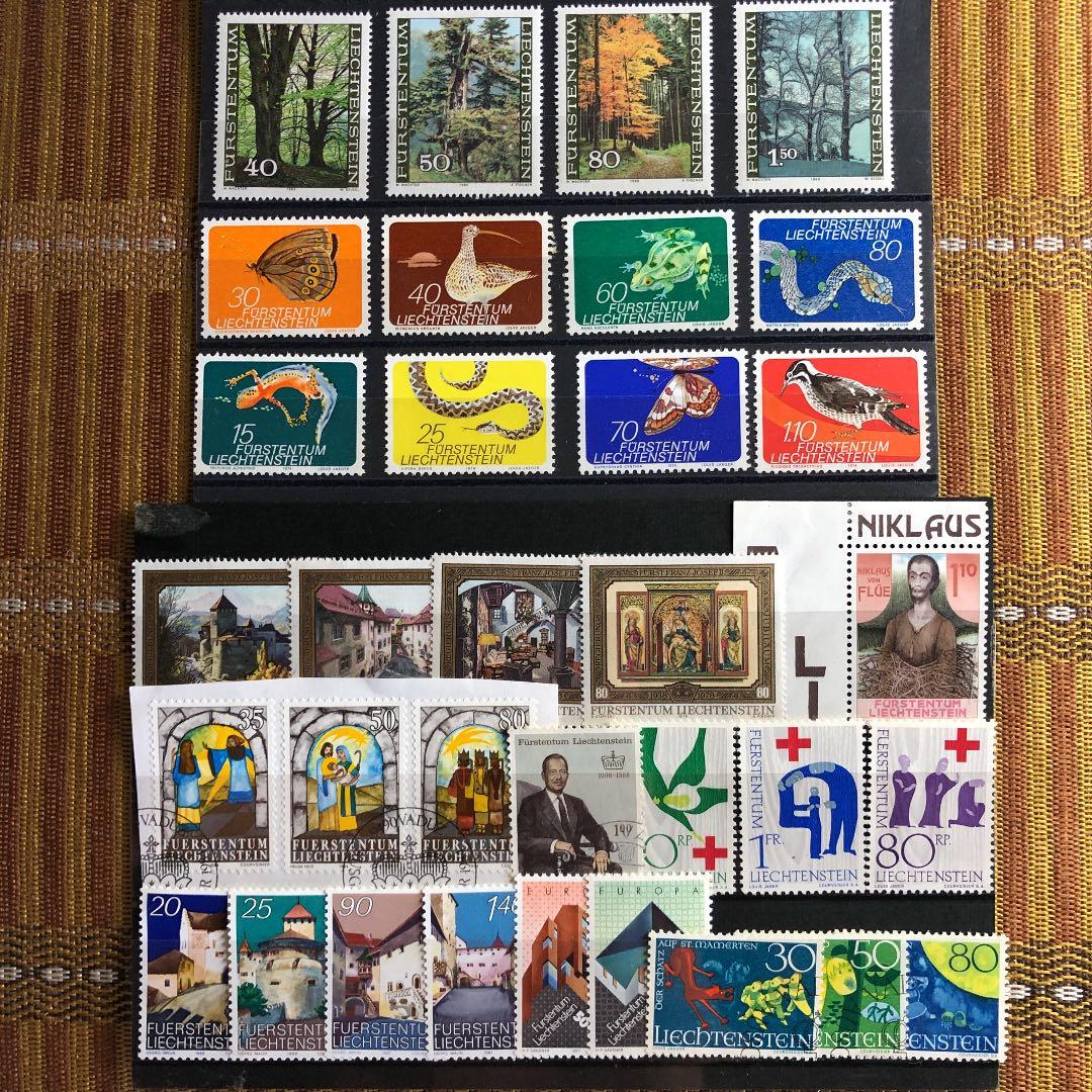 リヒテンシュタイン公国の切手33種 鑑賞シート入り ヨーロッパの小国の
