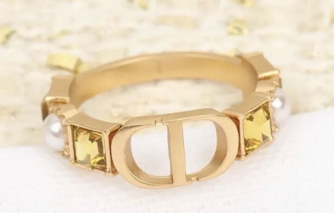 Dior ディオール PETIT CD リング パール クリスタル