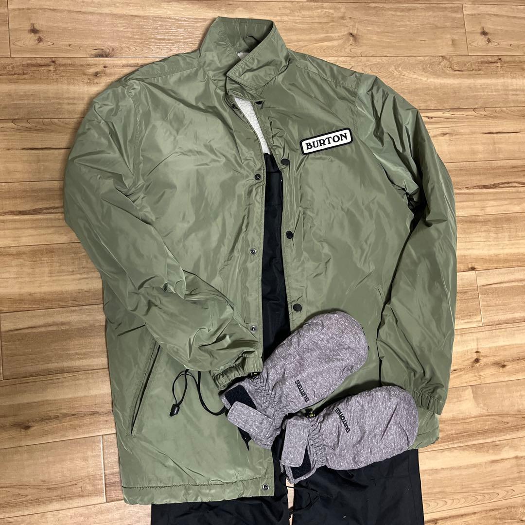 BURTON スノーボードウェア上下セット Lサイズ　グローブ付き BURTON（バートン） スノーボード ウェア ビブパンツ BURTON Men's [ak