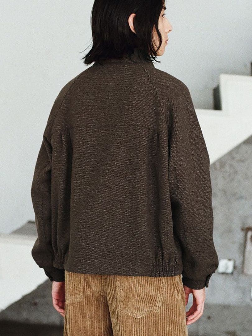 LIDNM】Alpaca Tweed Harrington Jacket - メルカリ