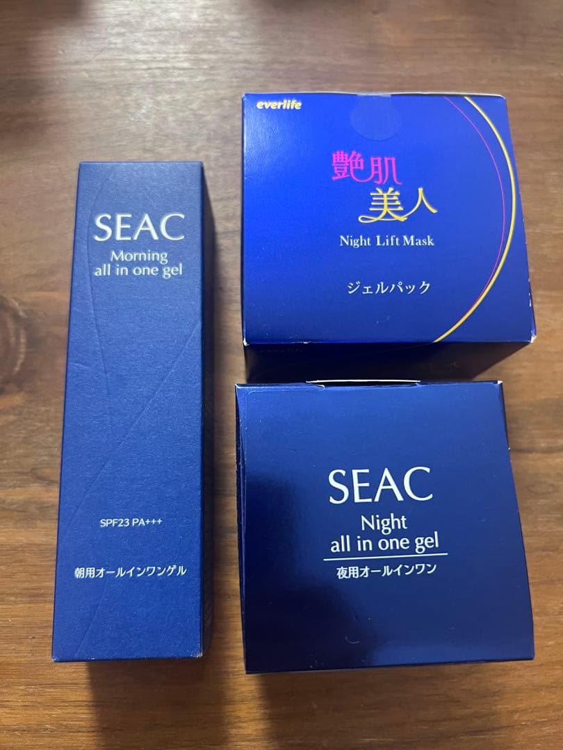SEAC オールインワンジェルセット&エバーライフナイトリフトマスク