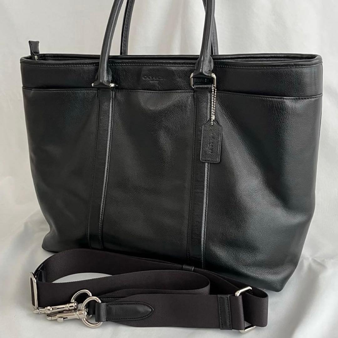 美品 COACH メトロポリタン ビジネスバッグ トート 2way オールレザー 極美品 コーチ メトロポリタン 2way トートバッグ ビジネス レザー 黒