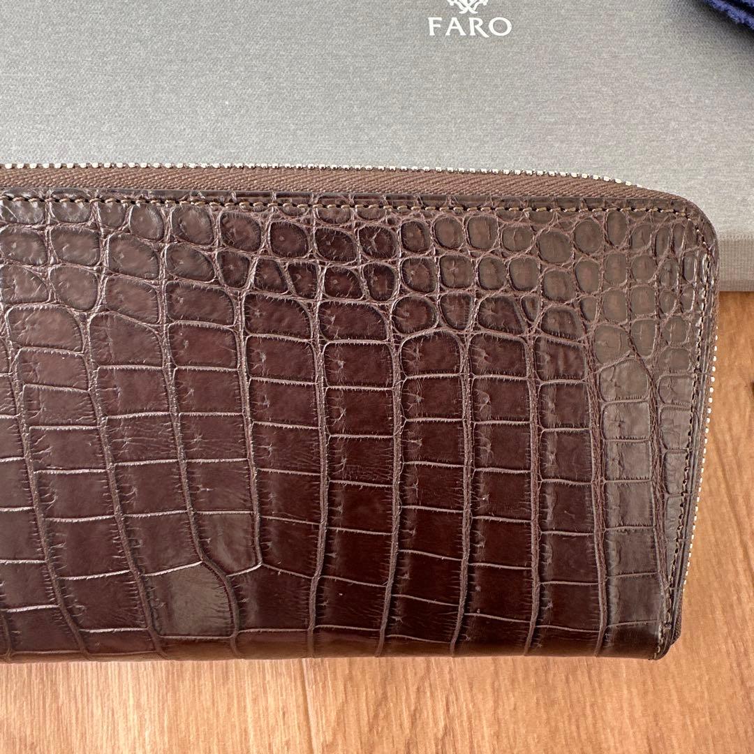 《未使用》FARO クロコ ラウンドファスナー SANTELLO CROCO