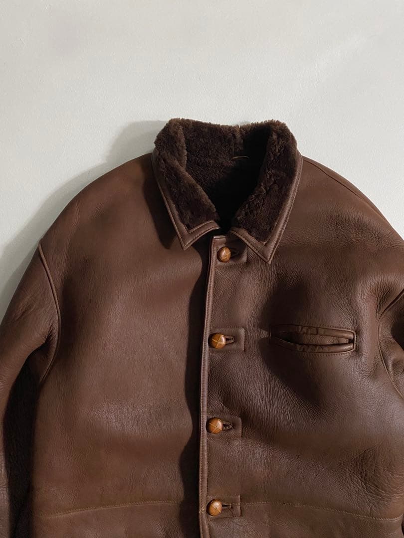 ジャケット・アウター 90s- mouton jacket chocolate brown