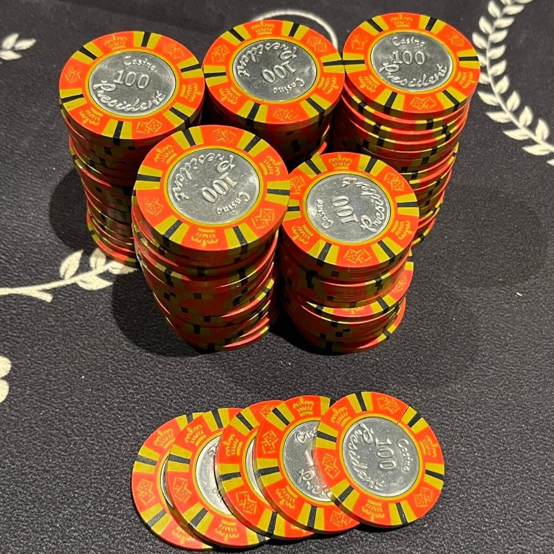 31 カジノチップ 100枚 100$ ポーカーチップ  H26年 31 カジノチップ 100枚 100$ ポーカーチップ H26年 - メルカリ