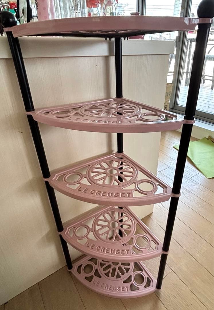ルクルーゼ ポットスタンド シフォンピンク 5段