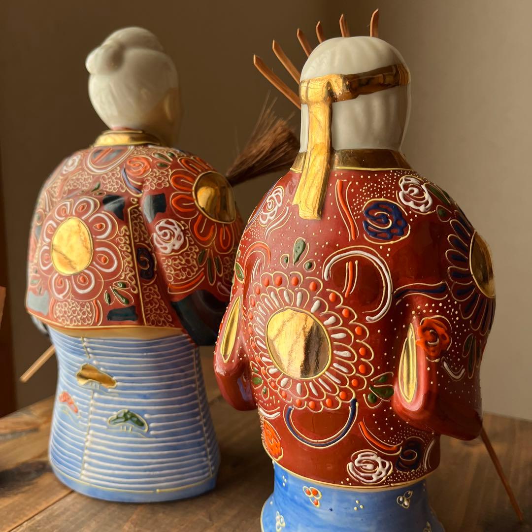 九谷焼 高砂人形 陶器 長寿 縁起物置物 陶器製 - メルカリ