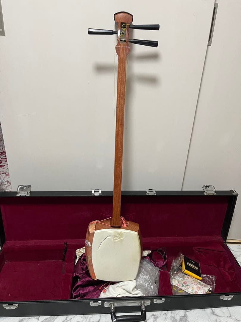 三味線本体 白象印 ケース付き