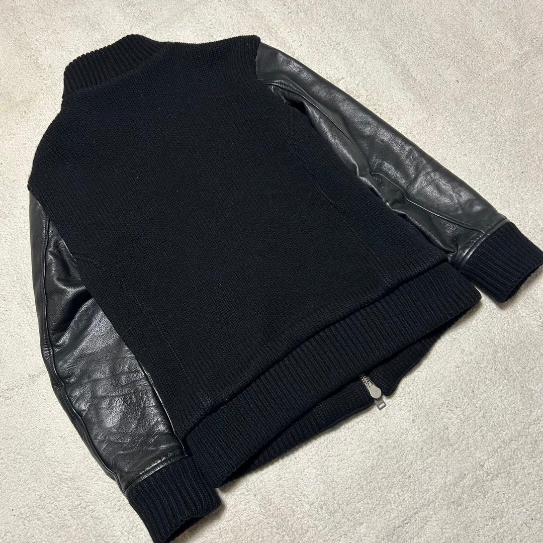 BACK BONE バックボーン 袖革レザージャケット 袖革ライダース