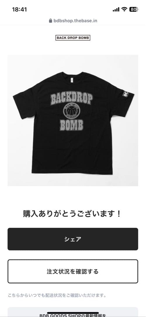 BACK DROP BOMB Tシャツ 30周年記念 バックドロップボム - メルカリ