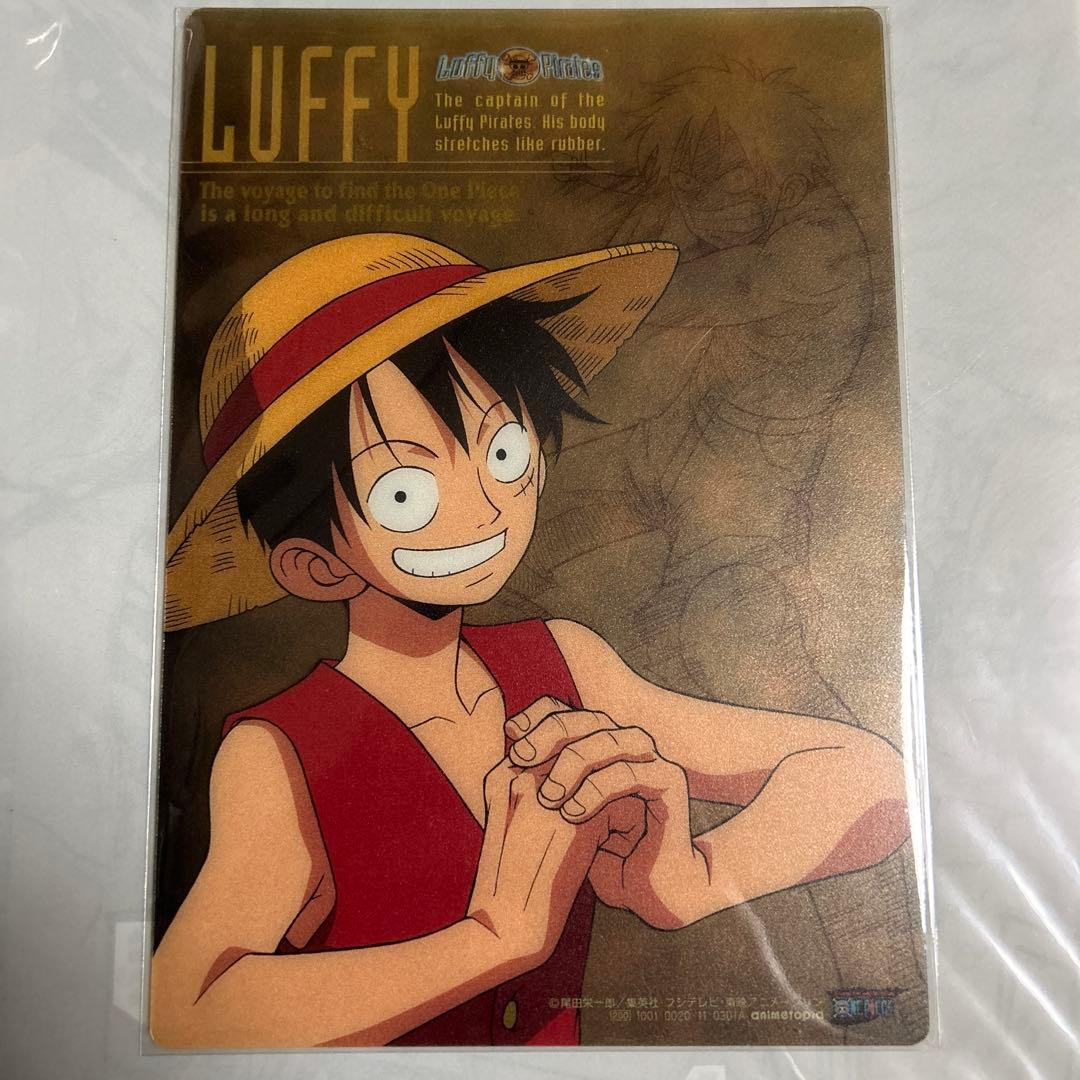激レア　ONE PIECE 初期　レトロ クリアカード　ルフィ　ワンピース 状態A-〕モンキー・D・ルフィ(未開封/illust:DAI-XT.)【L】{ST13-003}