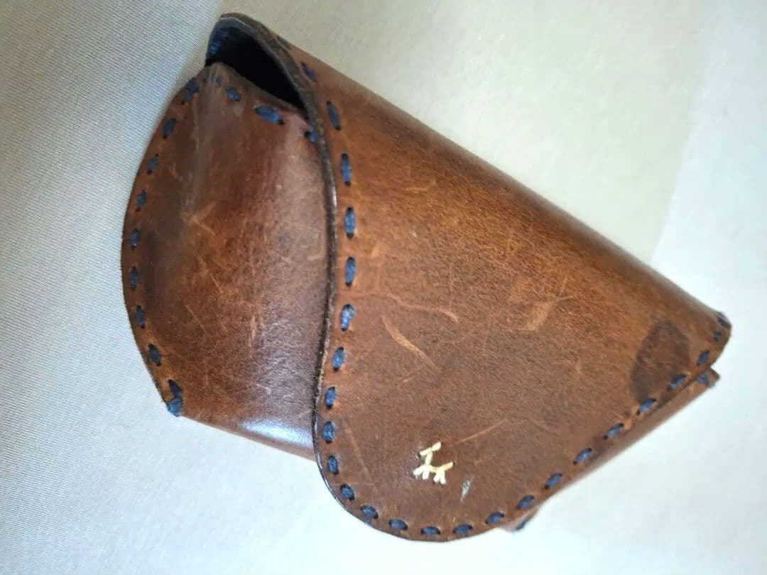 ブラウンレザー メガネケース