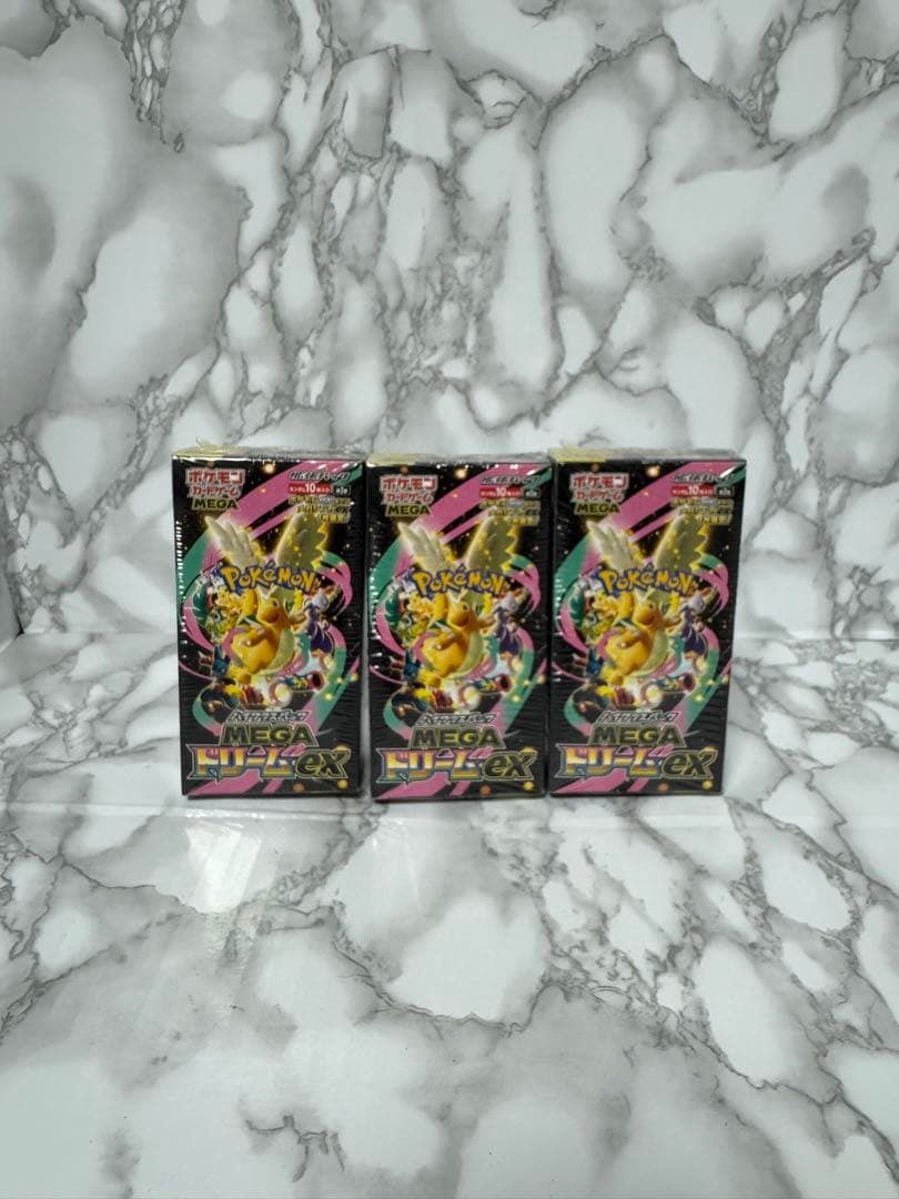 ポケモンカード MEGAドリームEX 3ボックス　シュリンク未開封