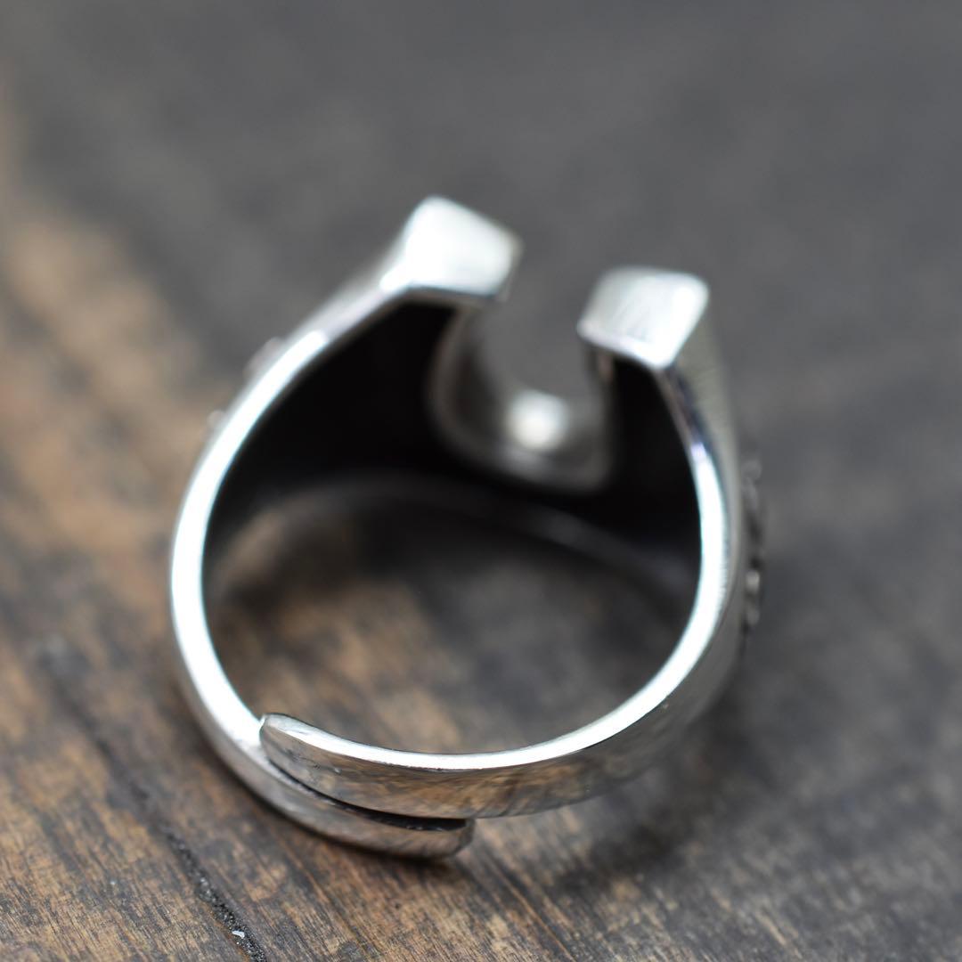 フリーサイズ シルバー925ホースシュー ココペリ インディアンジュエリー