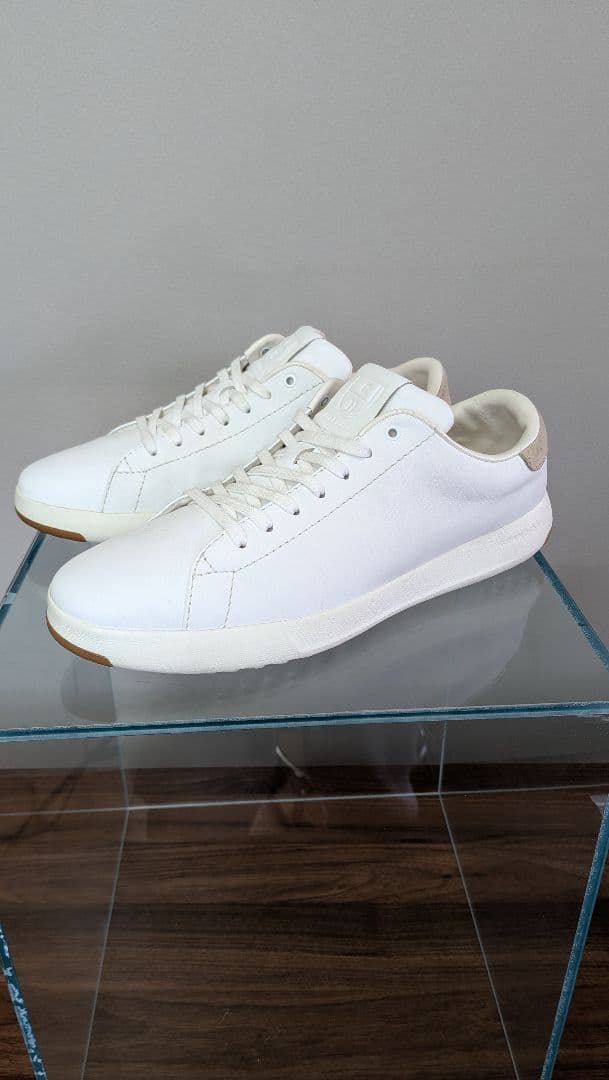 極美品 cole haan レザースニーカー 9.5 27cm 白