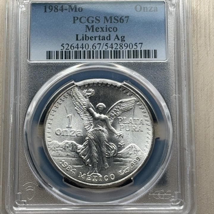 1984年 メキシコ 銀貨 1 Onza 勝利の女神ニケ MS67