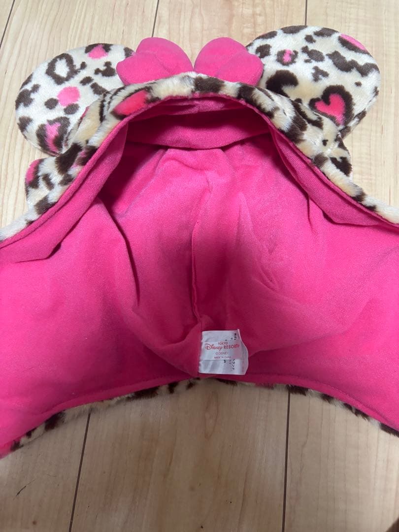 ミニー・マウス風ヒョウ柄マフラーキャップ - メルカリ