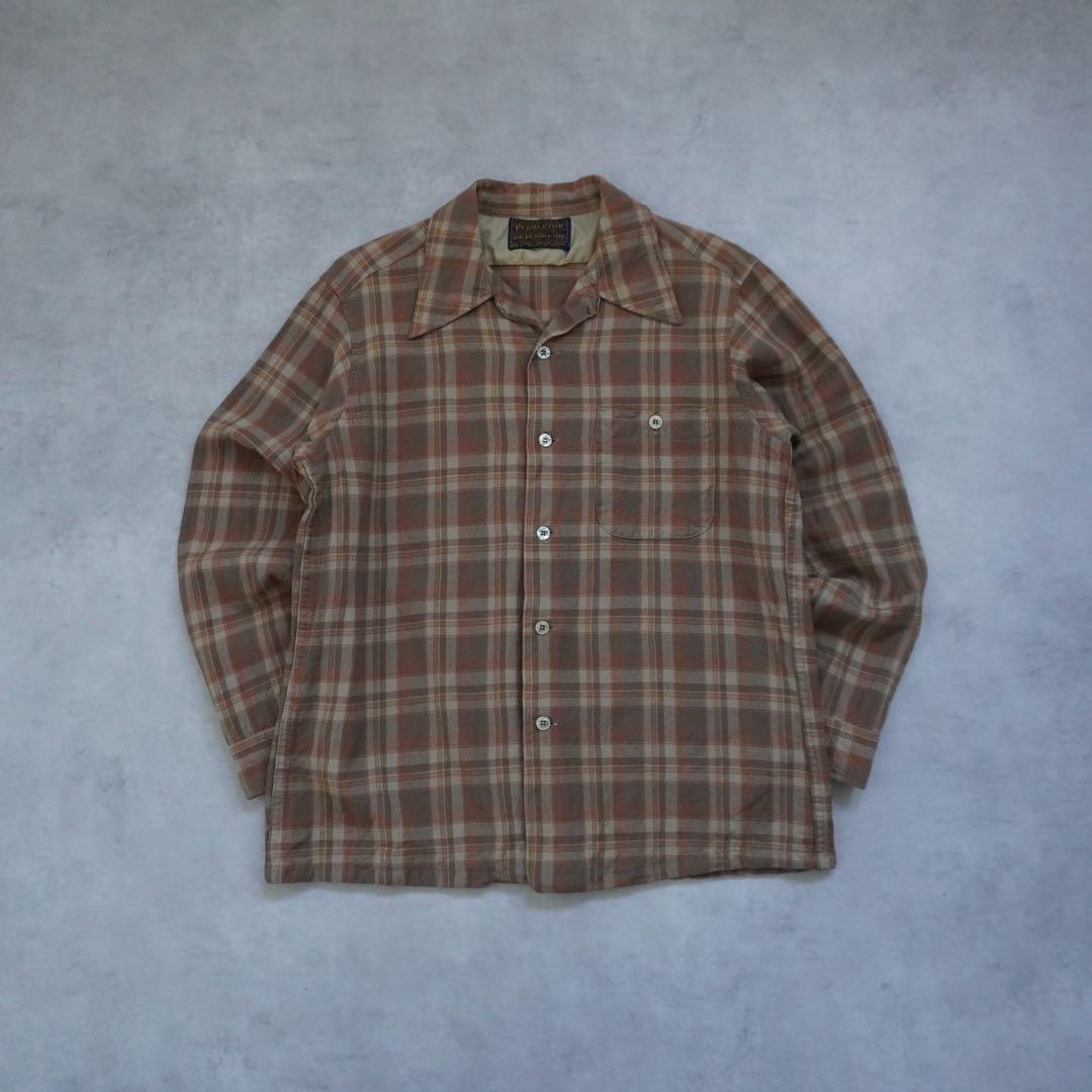 【70s】sirpendletonサーペンドルトン ウールシャツ ブラウン L