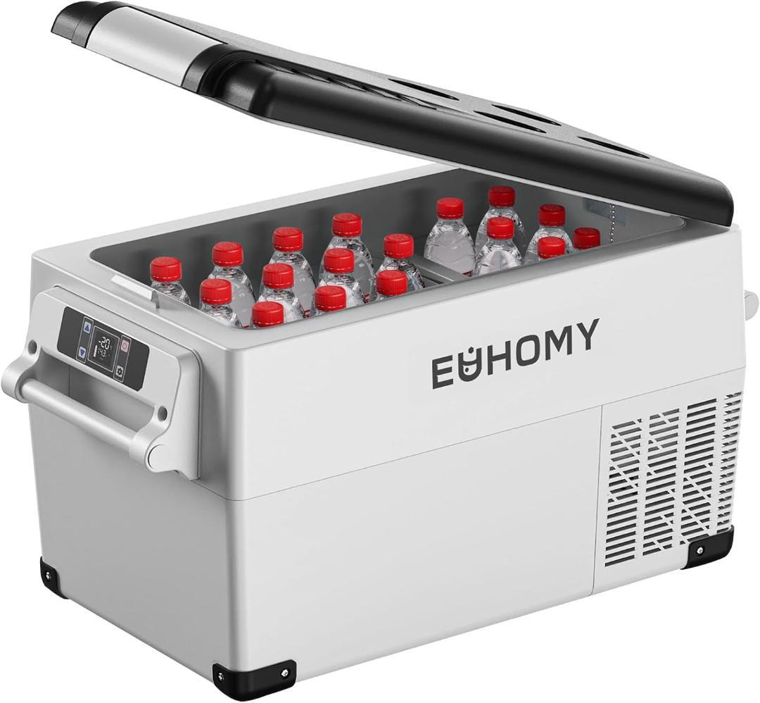 EUHOMY 車載冷蔵庫 35L 大容量 ポータブル冷蔵庫 EENOUR 車載冷蔵庫 ポータブル冷蔵庫 35L 45L バッテリー内蔵可能 -20