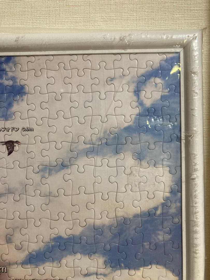 千P①恐竜ジグソーパズル プテラノドン他17体 アルミ額50×74㎝完成品極