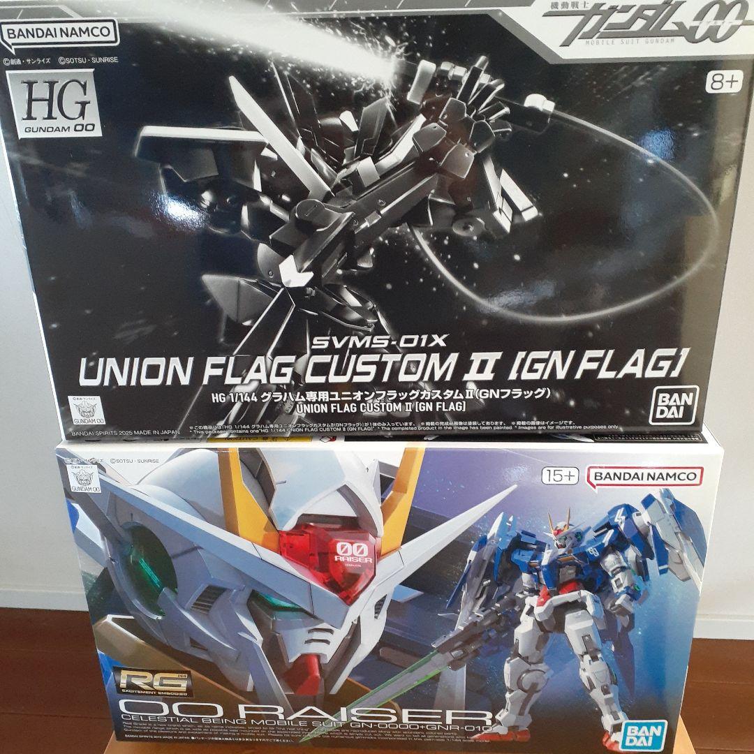 HG UNION FLAG CUSTOM II 　RG ダブルオーライザーセット HG 1/144 グラハム専用ユニオンフラッグカスタムII(GNフラッグ)【4次