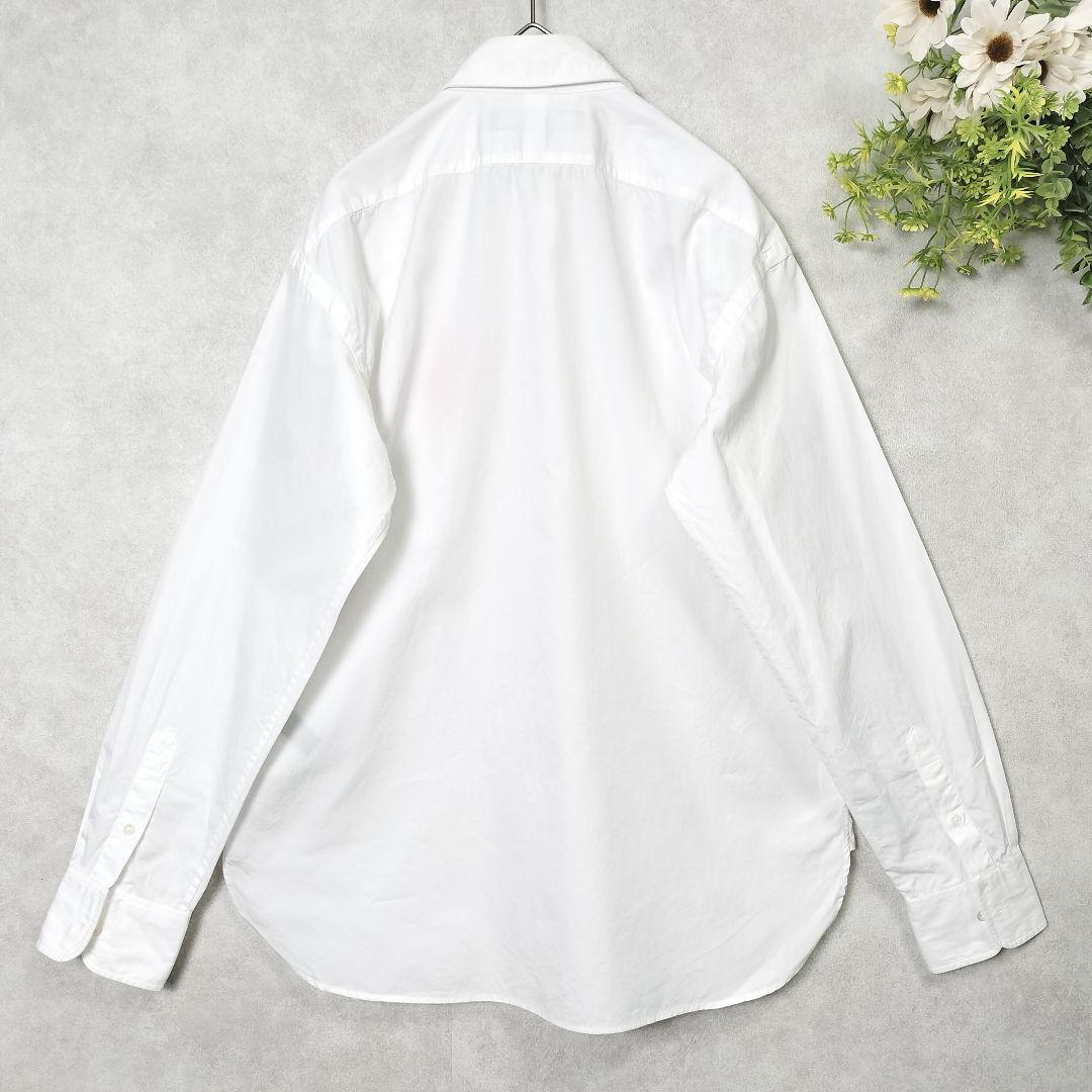 ラルフローレン ビッグポニー コットンシャツ ホワイト 刺繍 カラー