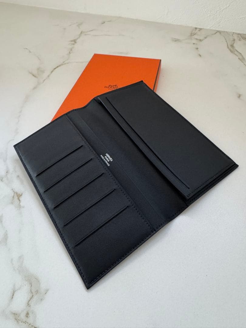 HERMESブラック 長財布 HERMES（エルメス） ドゴンロング 長財布 ブラック メンズ : BRANJE